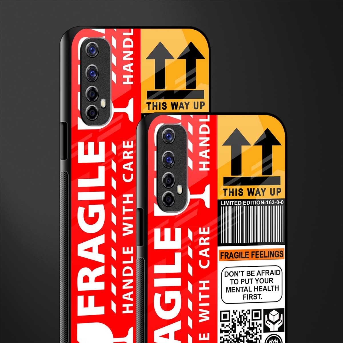 fragile feelings glass case for realme 7 image-2