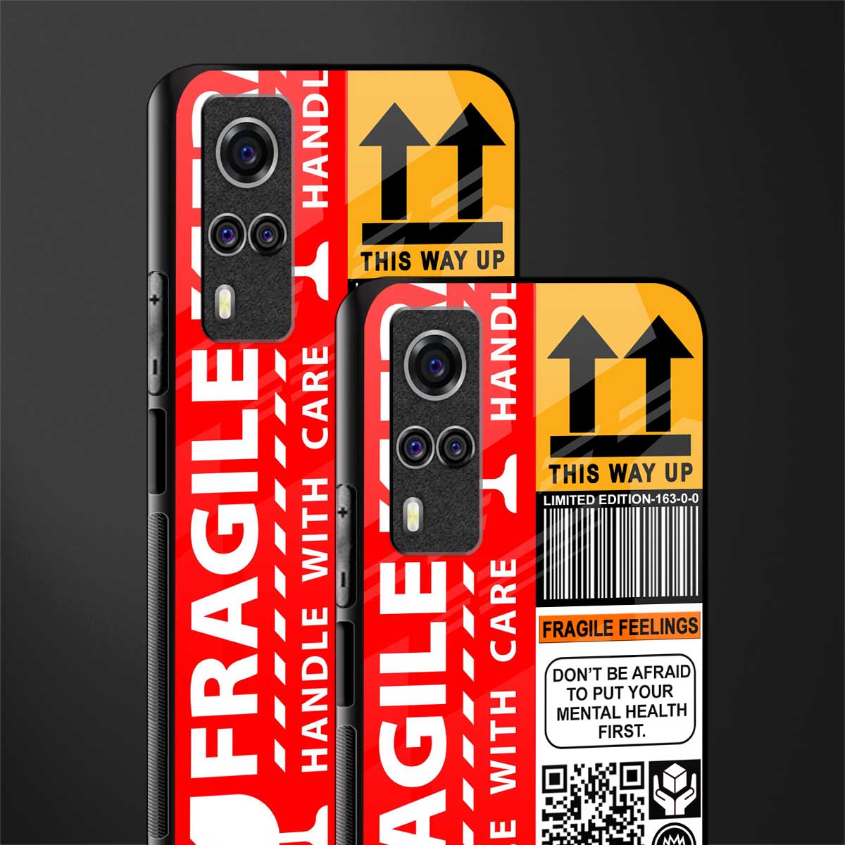 fragile feelings glass case for vivo y51 image-2