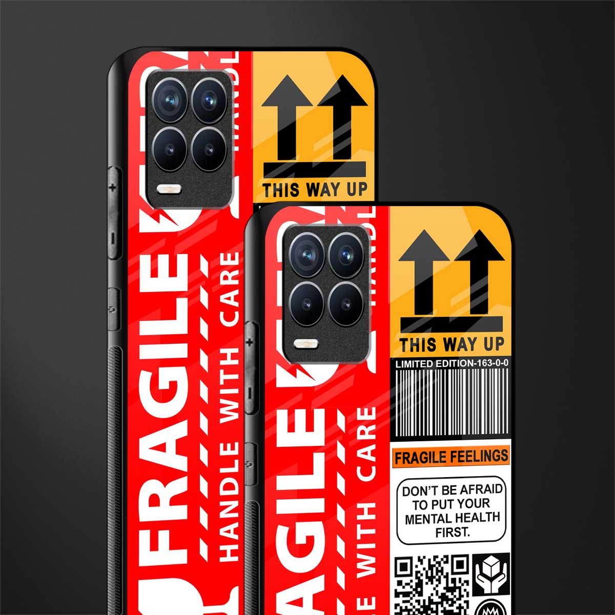 fragile feelings glass case for realme 8 4g image-2