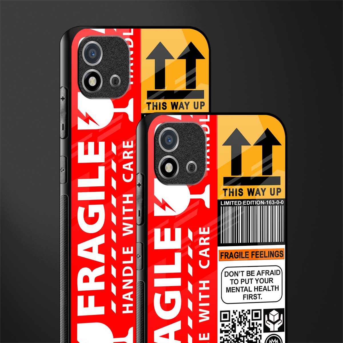 fragile feelings glass case for realme c20 image-2