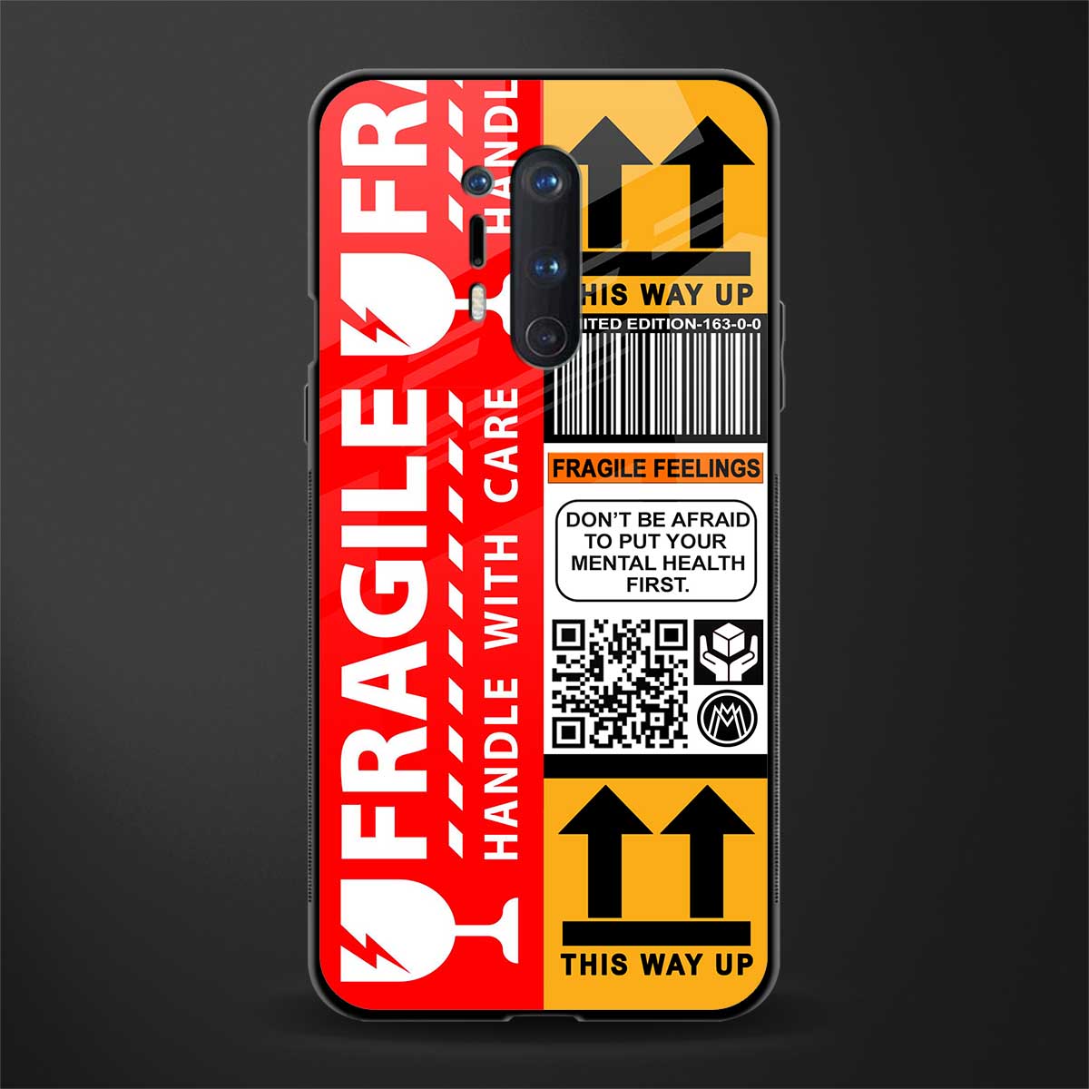 fragile feelings glass case for oneplus 8 pro image