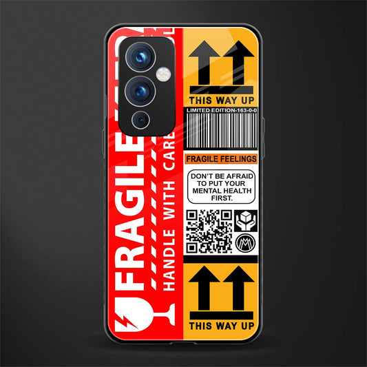 fragile feelings back phone cover | glass case for oneplus 9