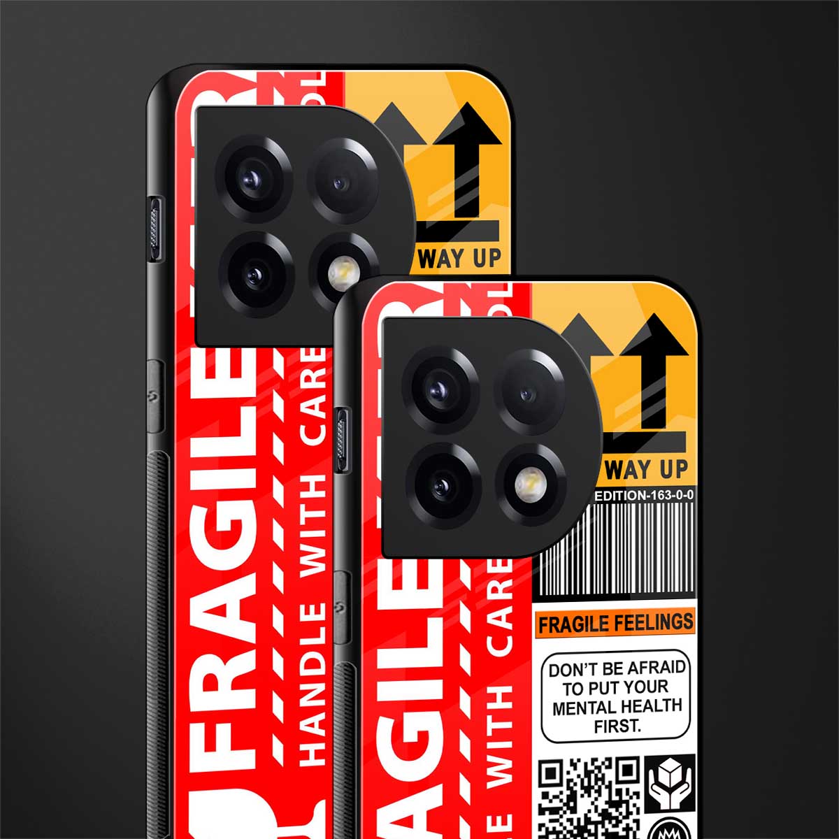 fragile feelings back phone cover | glass case for oneplus 11