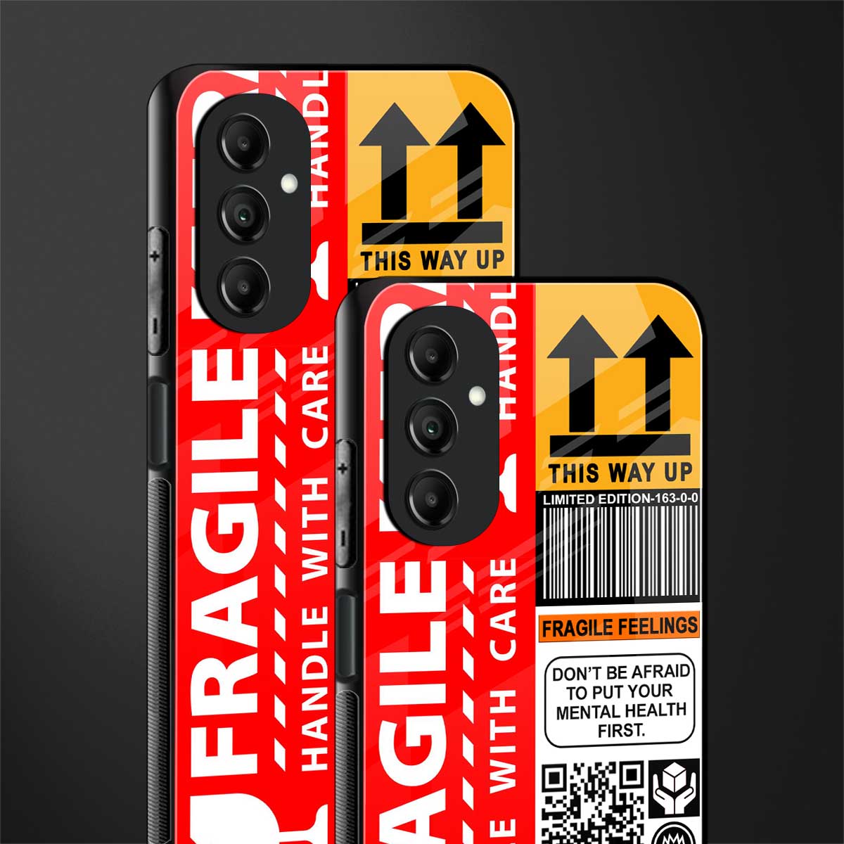 fragile feelings back phone cover | glass case for samsung galaxy a14 5g