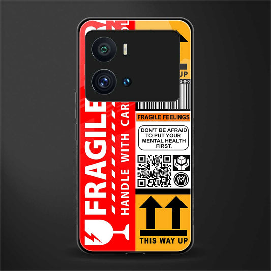 fragile feelings back phone cover | glass case for iQOO 9 Pro