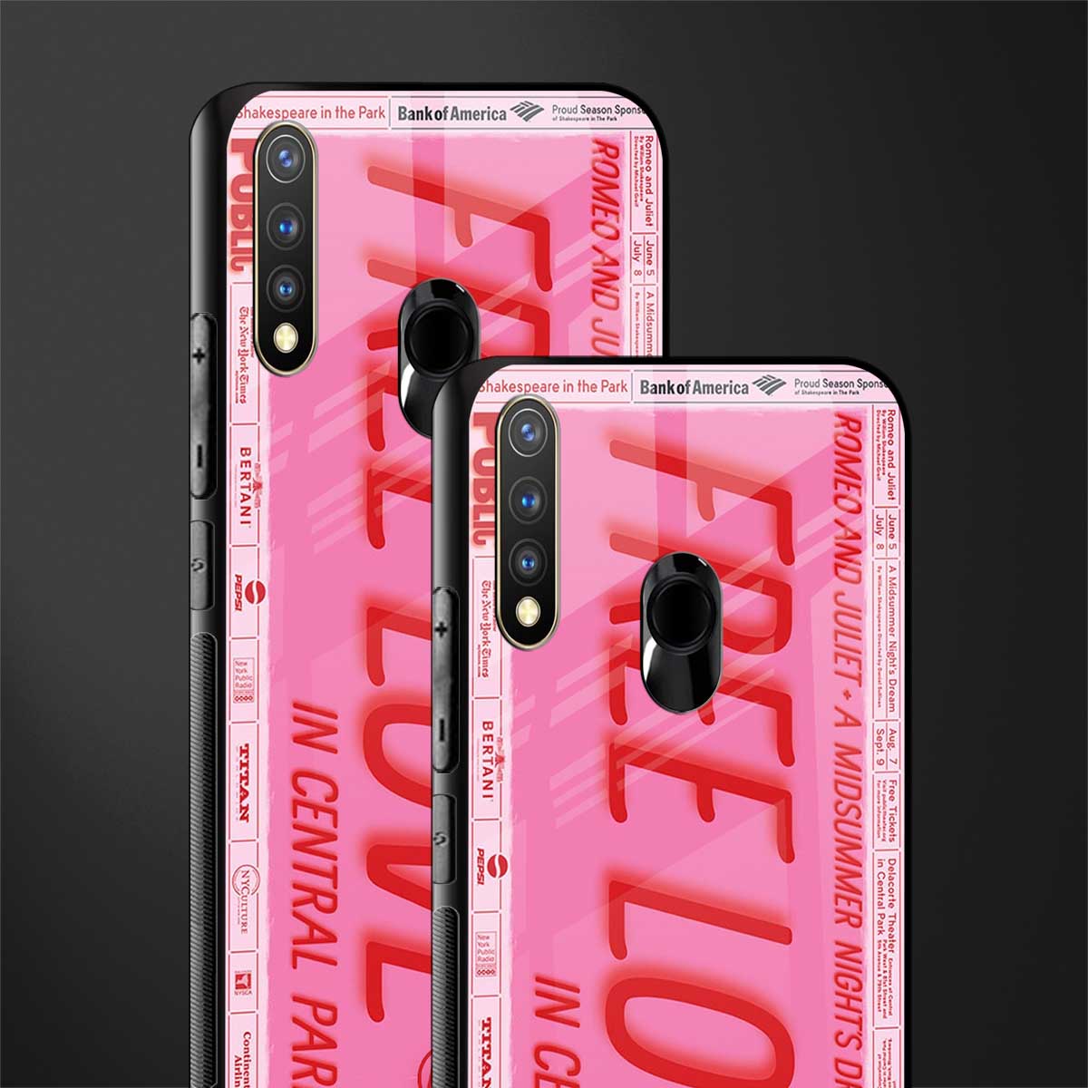 free love glass case for vivo u20 image-2