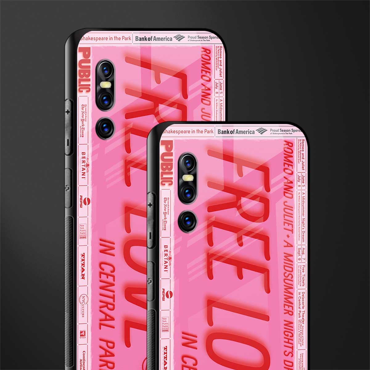 free love glass case for vivo v15 pro image-2