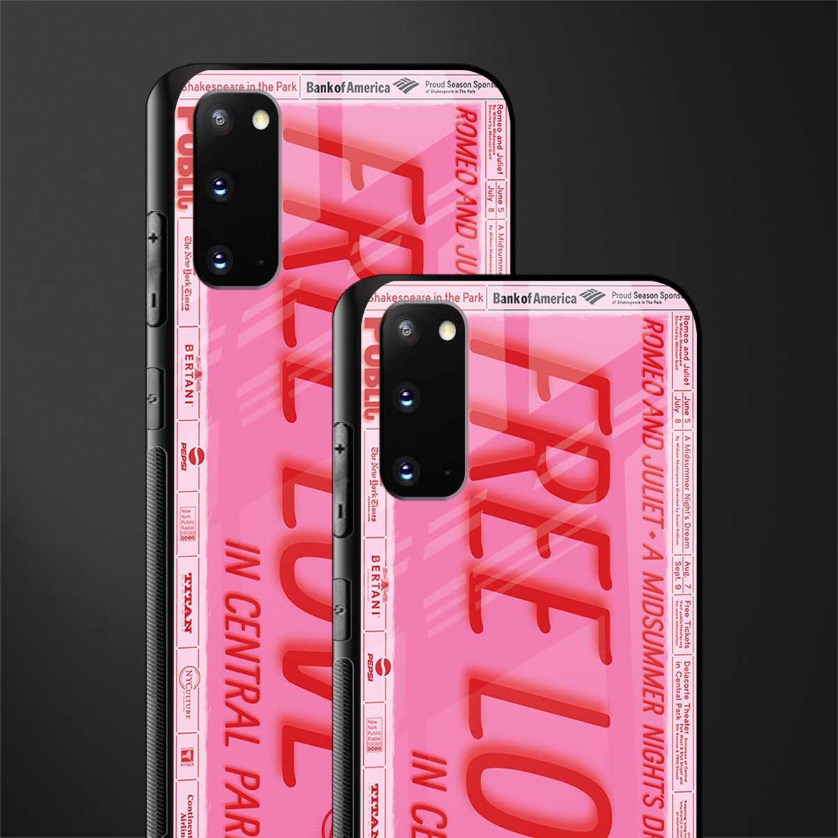 free love glass case for samsung galaxy s20 image-2