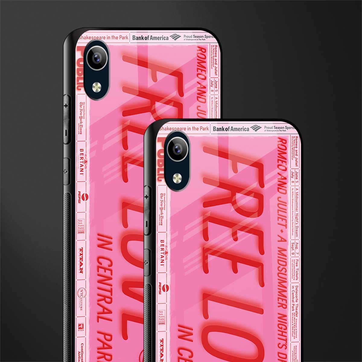 free love glass case for vivo y1s without fingerprint image-2