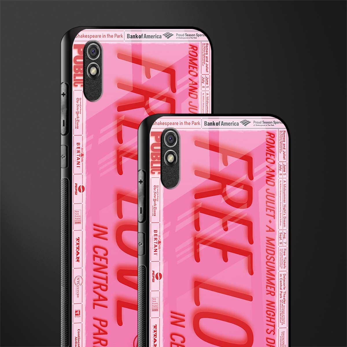 free love glass case for redmi 9a image-2