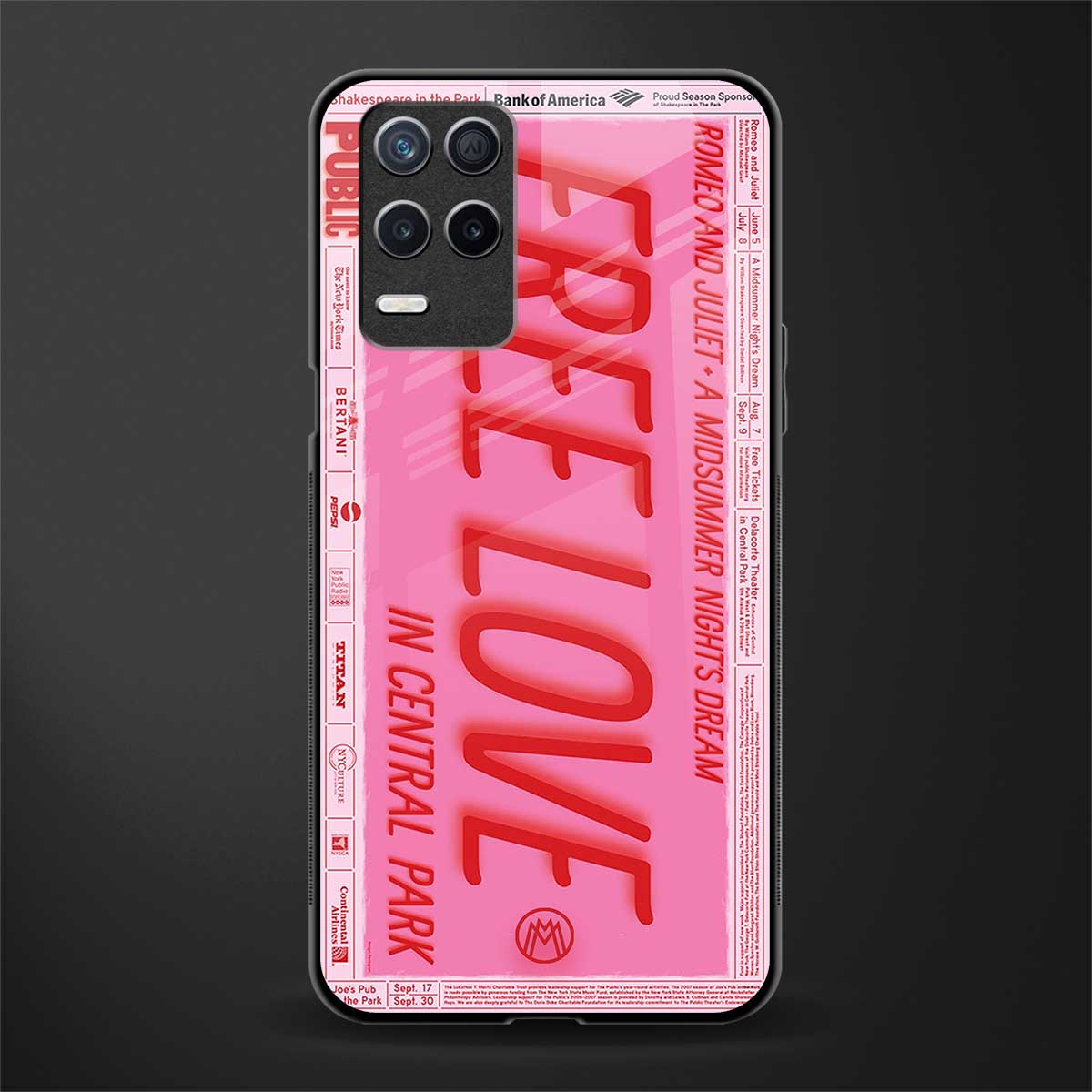 free love glass case for realme narzo 30 5g image