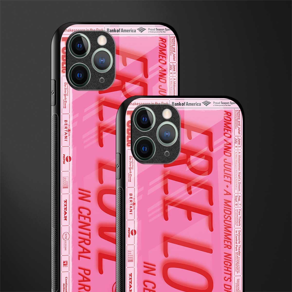 free love glass case for iphone 11 pro image-2