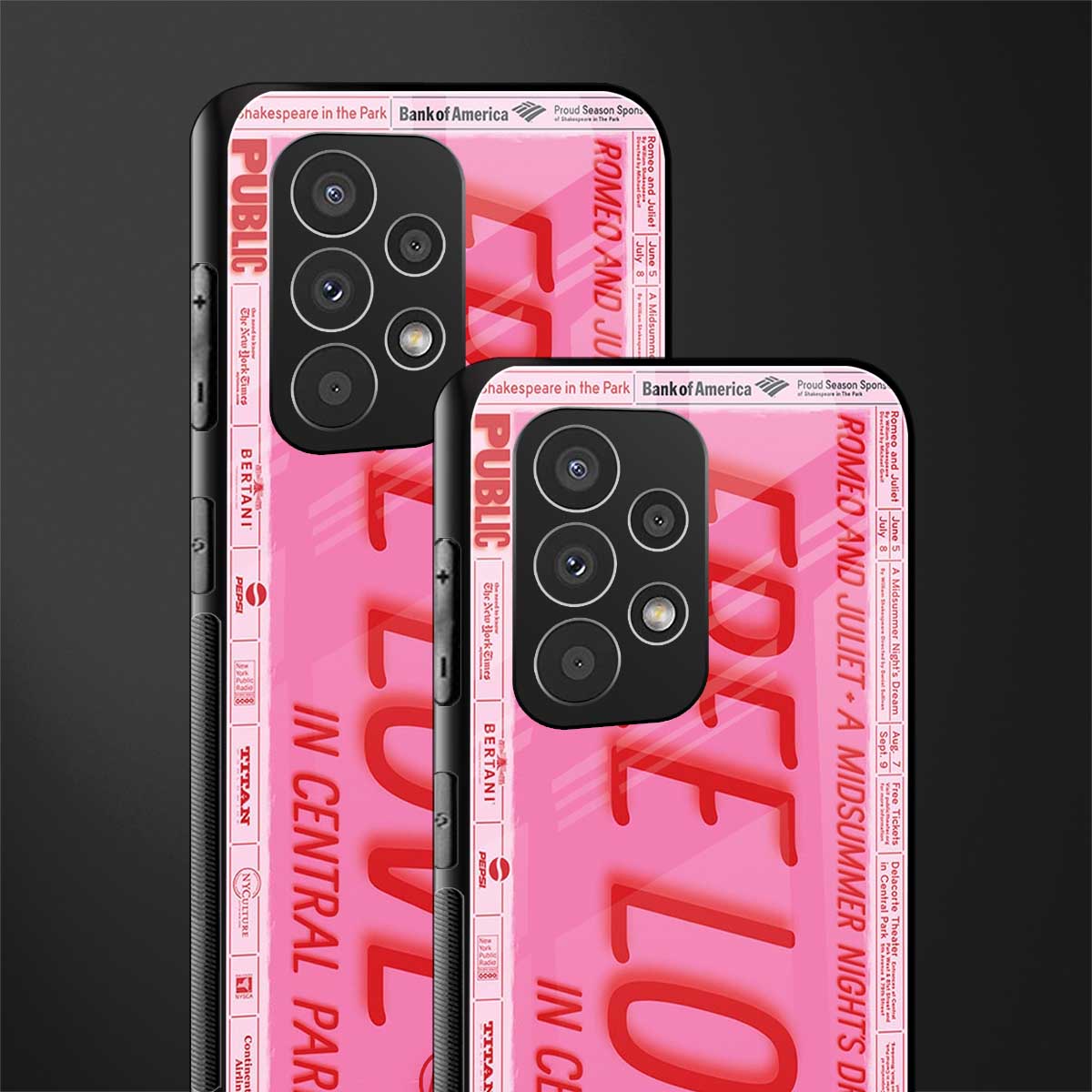 free love back phone cover | glass case for samsung galaxy a23