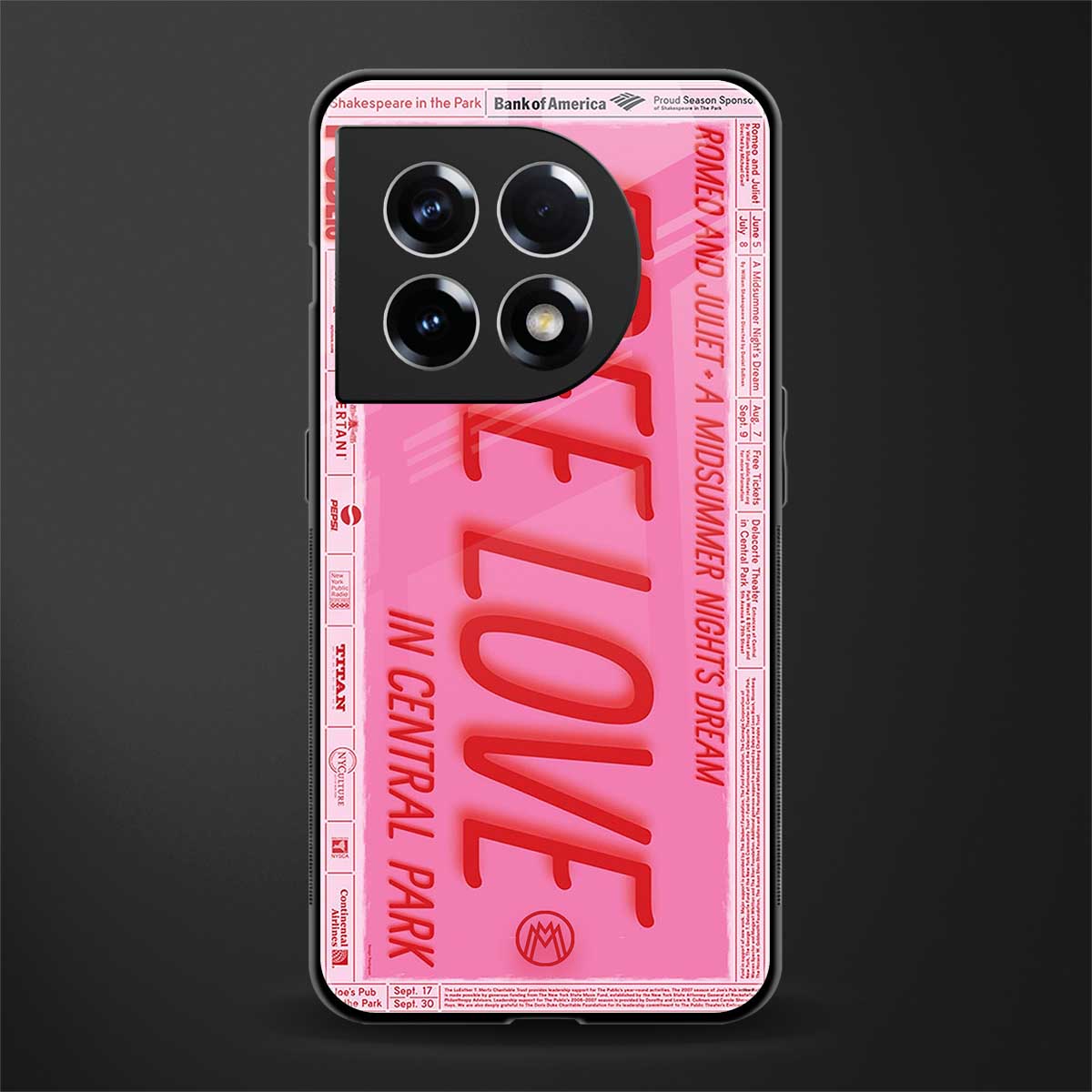 free love back phone cover | glass case for oneplus 11