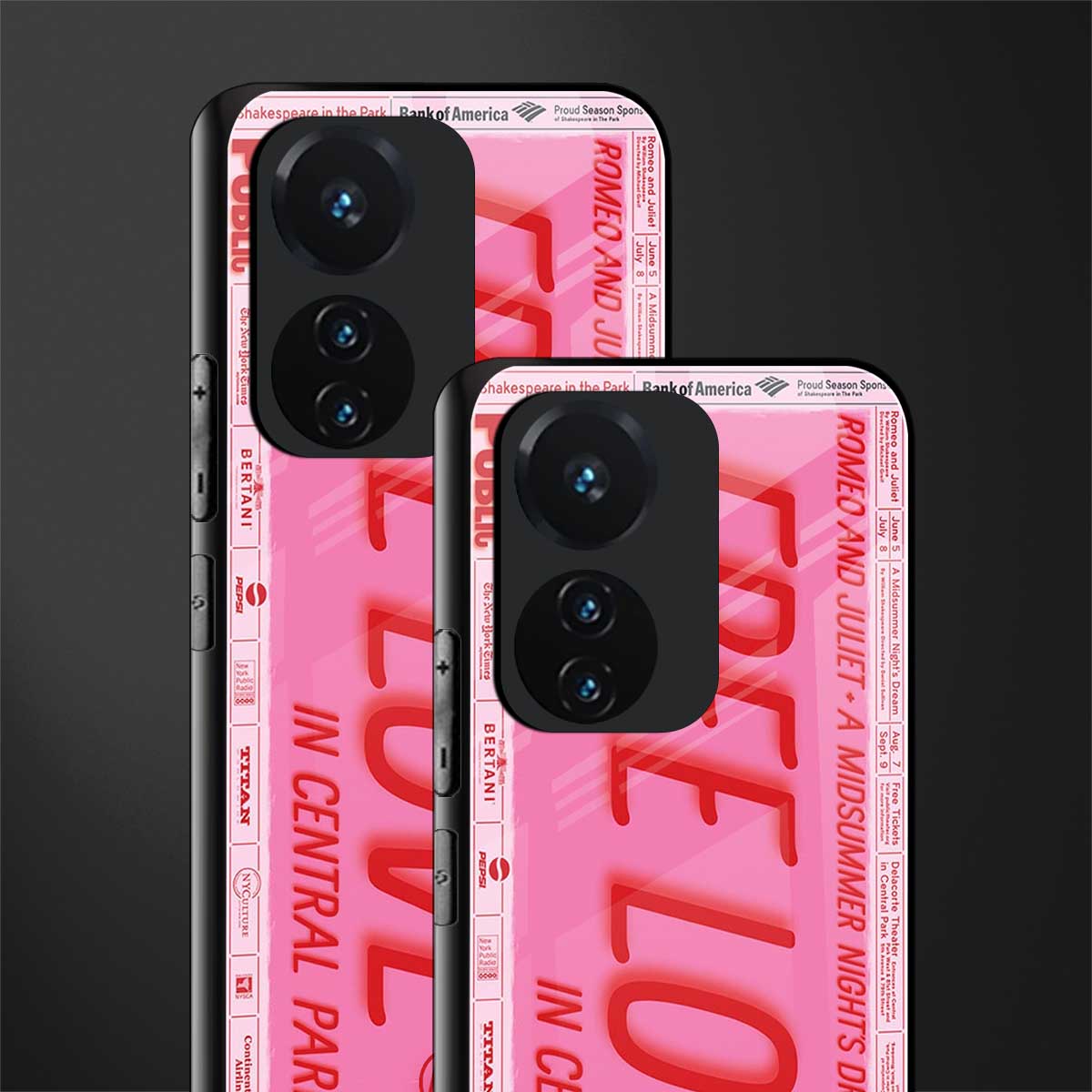 free love back phone cover | glass case for vivo t1 44w 4g