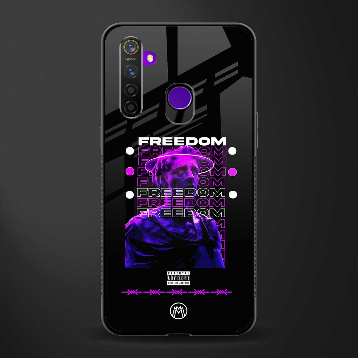 Freedom Phone Cover for Realme 5 Pro Glass Case Mymerchandize