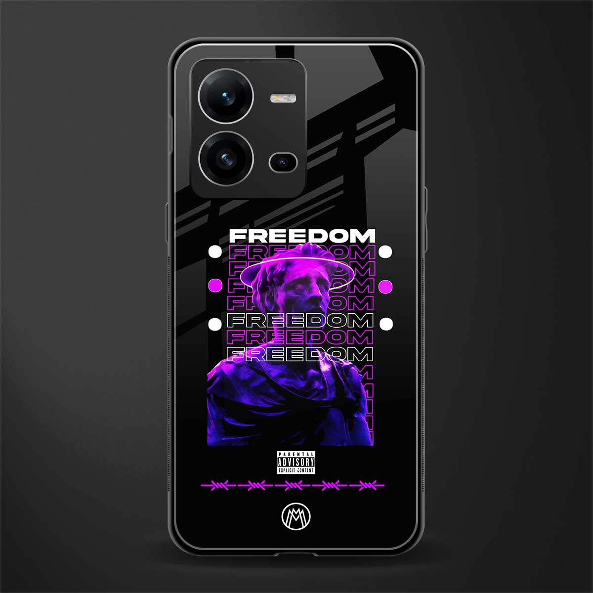 freedom back phone cover | glass case for vivo v25-5g