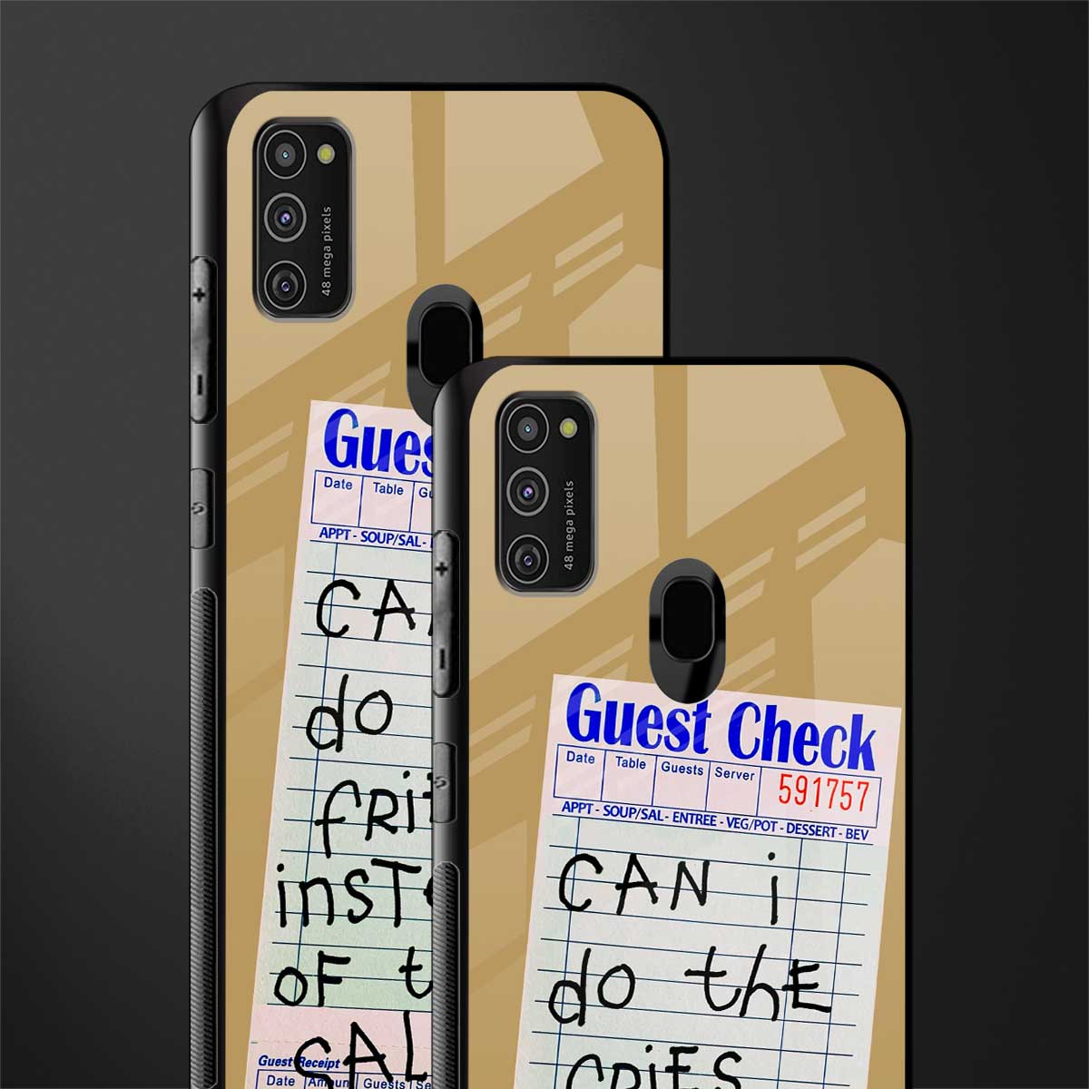 fries over salad glass case for samsung galaxy m21 image-2