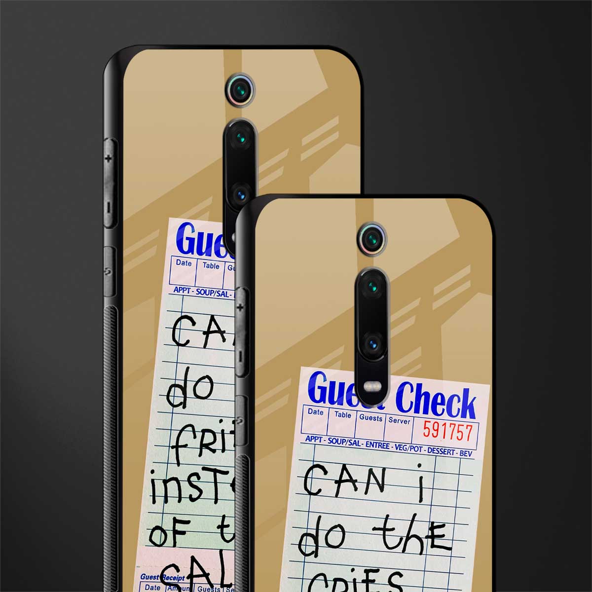 fries over salad glass case for redmi k20 pro image-2