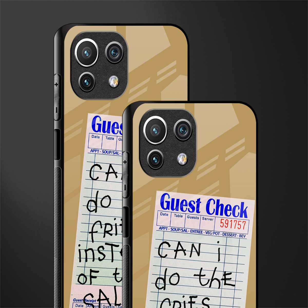fries over salad glass case for mi 11 lite image-2