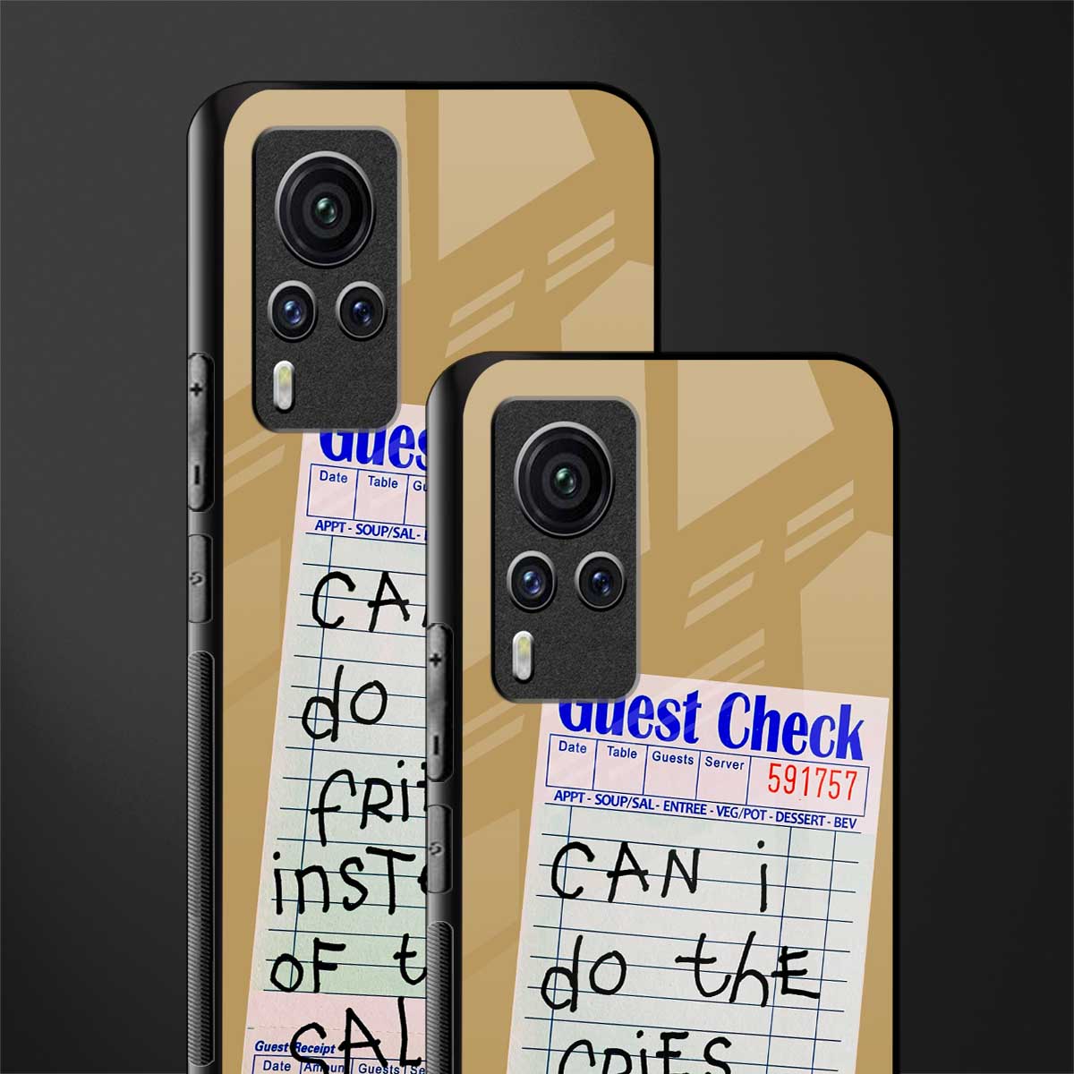fries over salad glass case for vivo x60 pro image-2