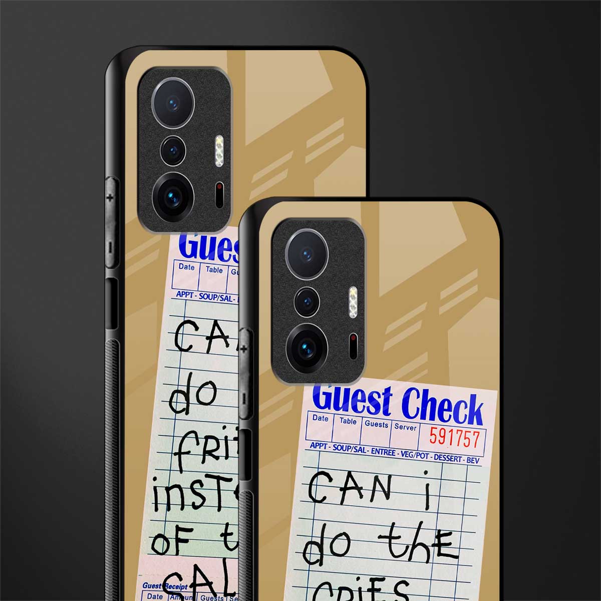 fries over salad glass case for mi 11t pro 5g image-2