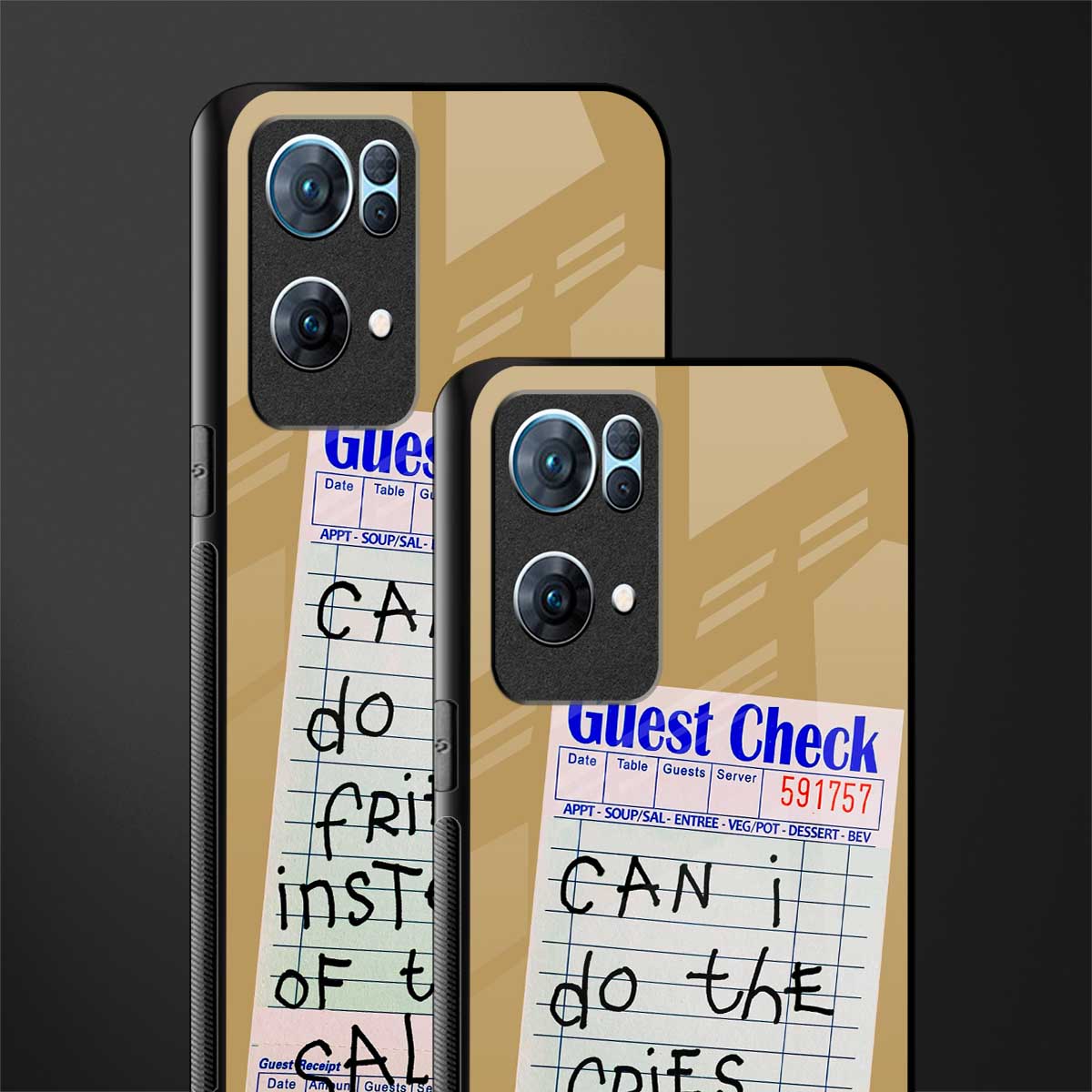 fries over salad glass case for oppo reno7 pro 5g image-2