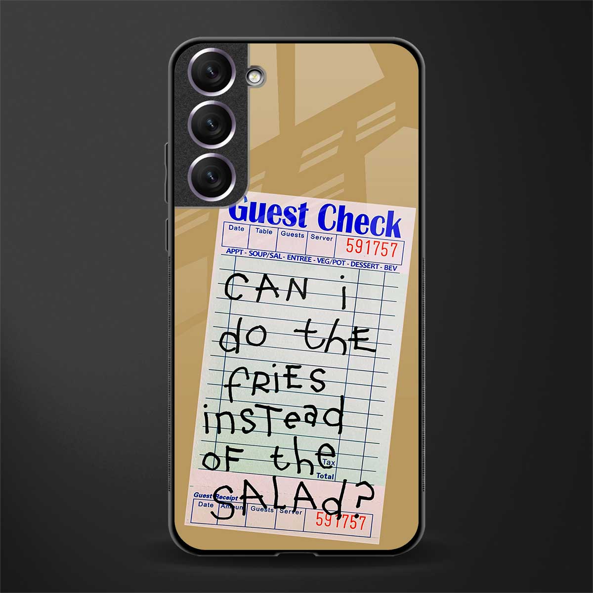 fries over salad glass case for samsung galaxy s21 image