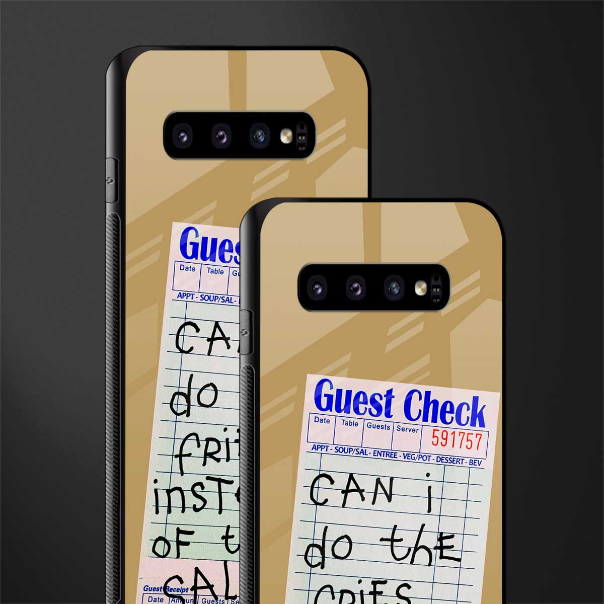 fries over salad glass case for samsung galaxy s10 plus image-2