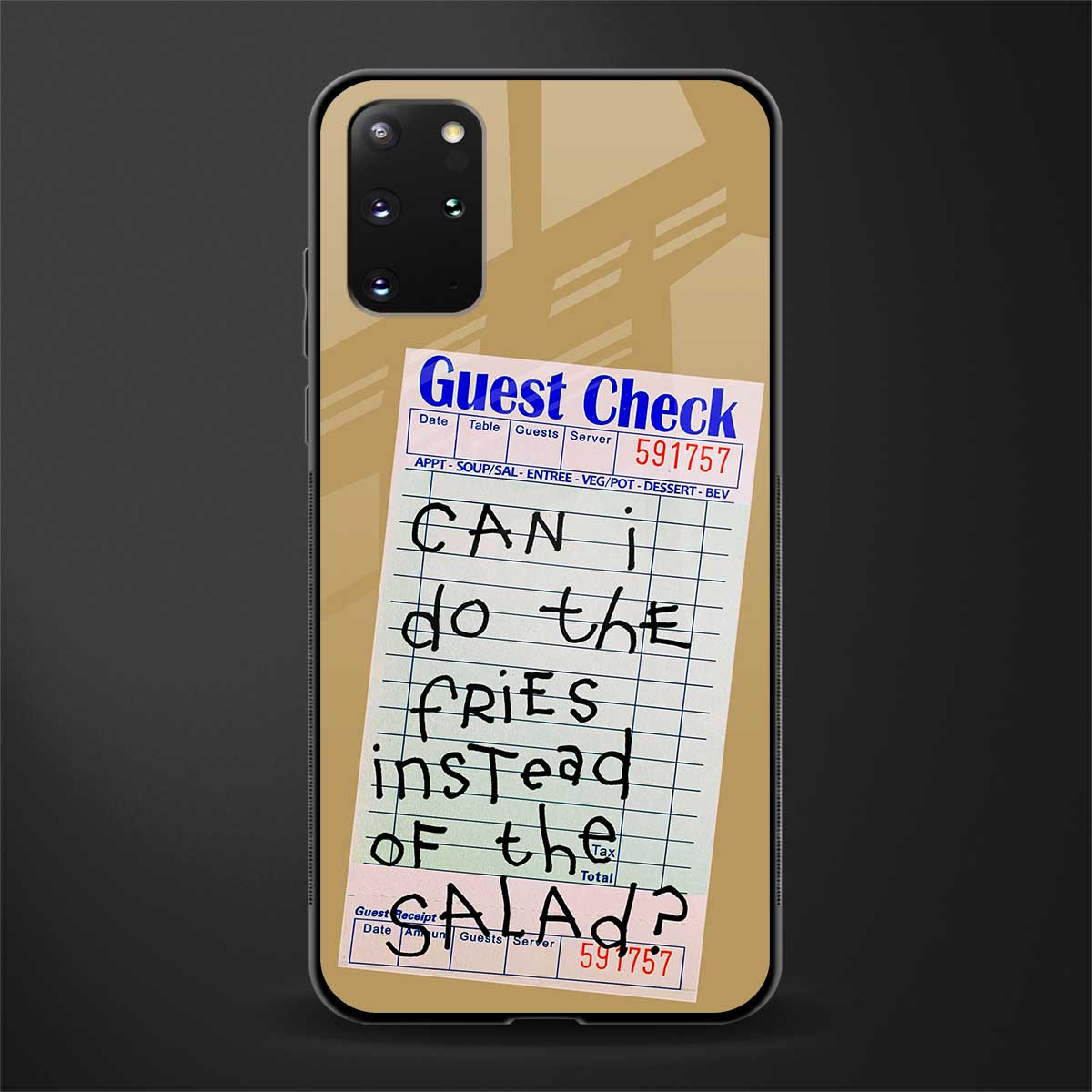 fries over salad glass case for samsung galaxy s20 plus image