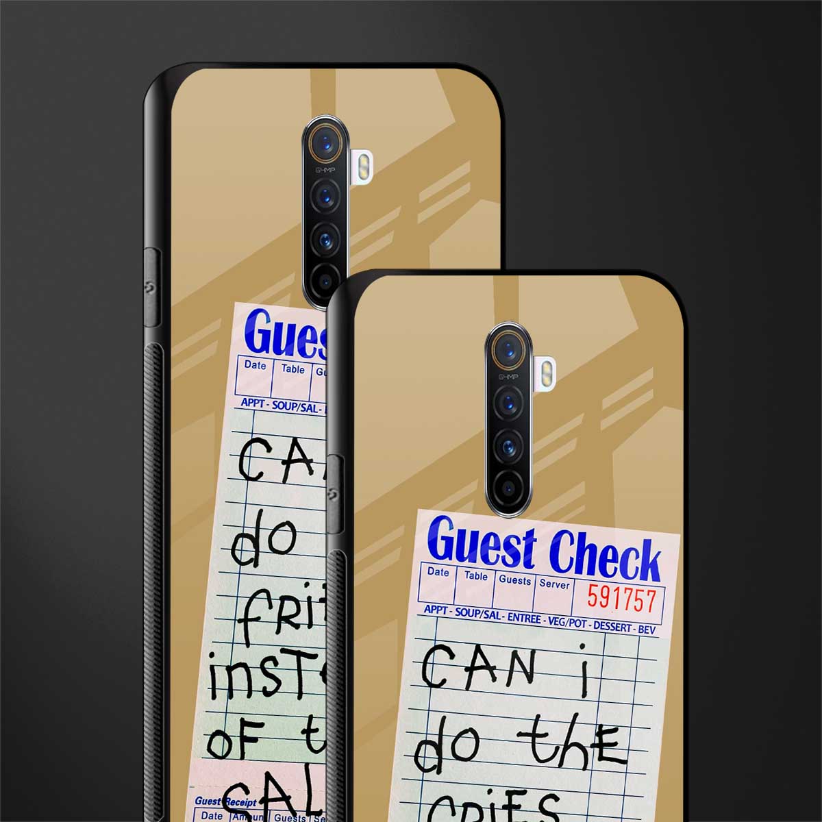 fries over salad glass case for realme x2 pro image-2