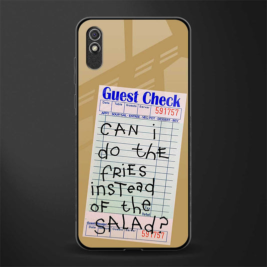 fries over salad glass case for redmi 9i image