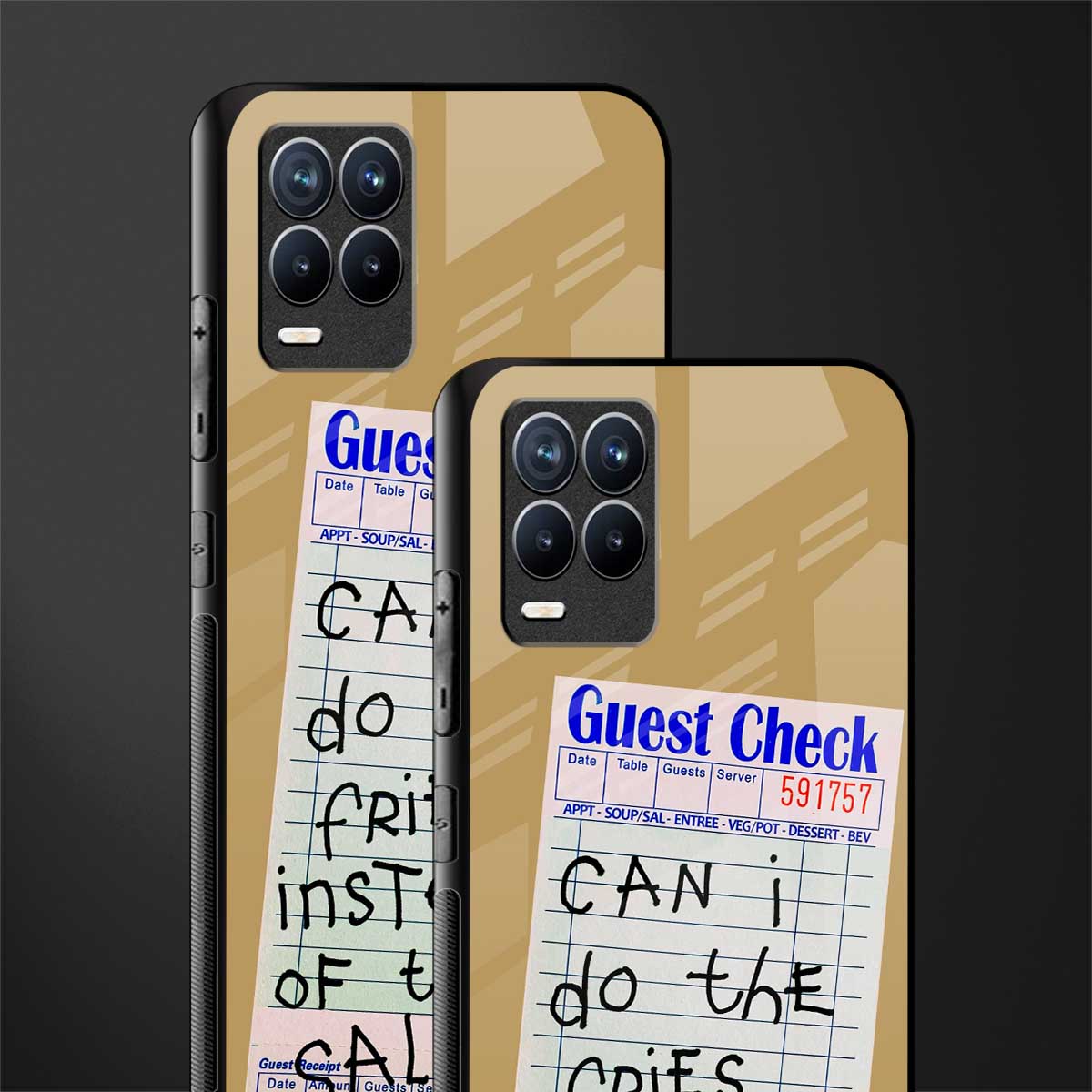 fries over salad glass case for realme 8 4g image-2