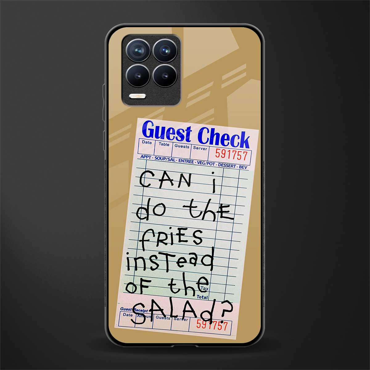 fries over salad glass case for realme 8 pro image