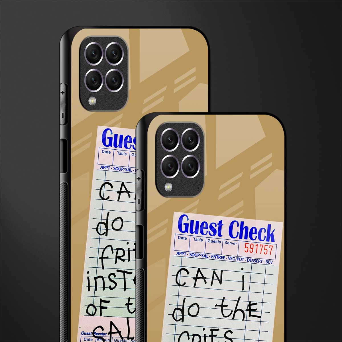 fries over salad glass case for samsung galaxy f62 image-2