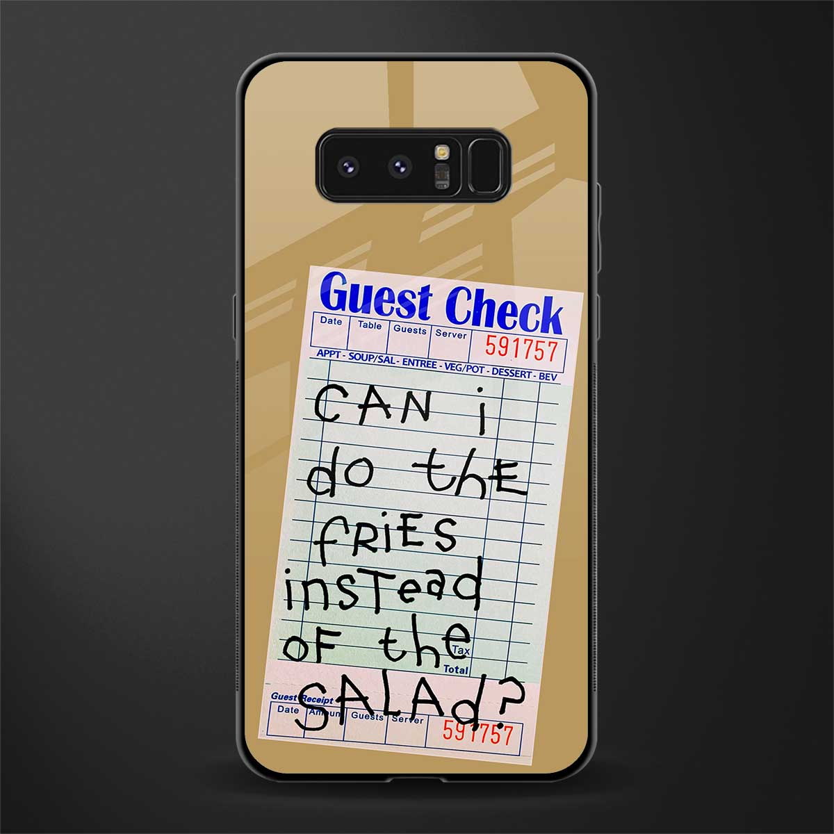 fries over salad glass case for samsung galaxy note 8 image