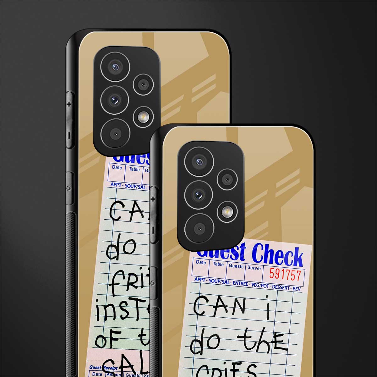 fries over salad back phone cover | glass case for samsung galaxy a23