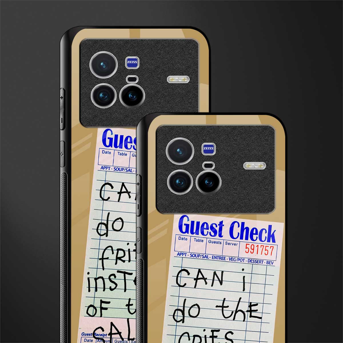 fries over salad glass case for vivo x80 image-2