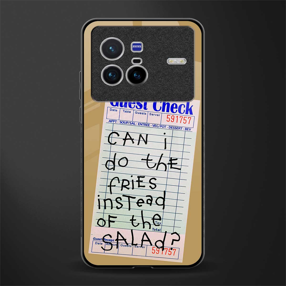 fries over salad glass case for vivo x80 image