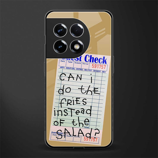 fries over salad back phone cover | glass case for oneplus 11r