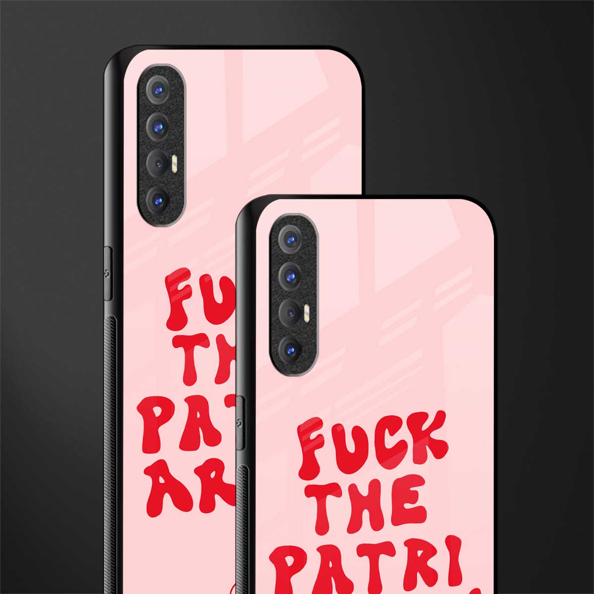 fuck the patriarchy glass case for oppo reno 3 pro image-2