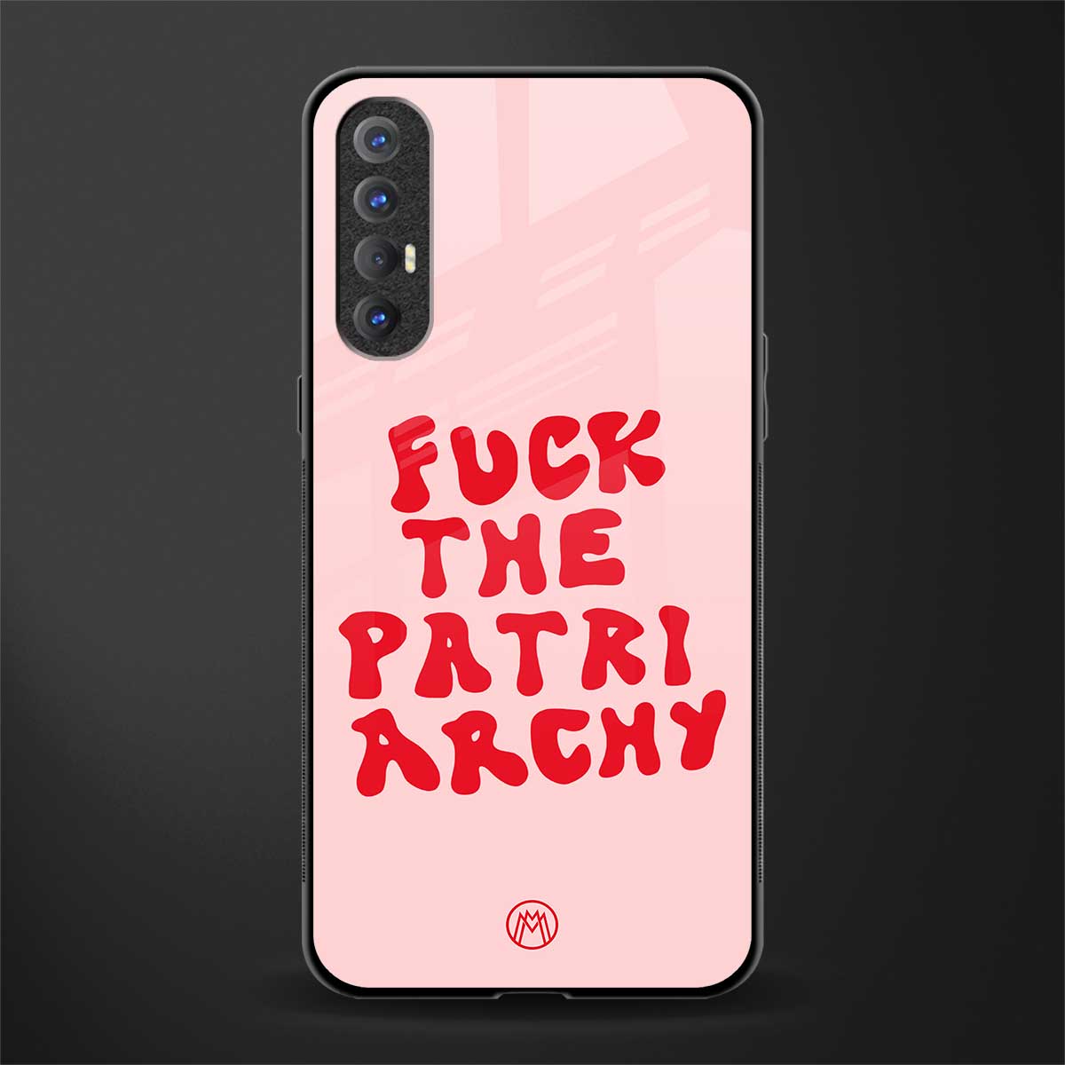 fuck the patriarchy glass case for oppo reno 3 pro image