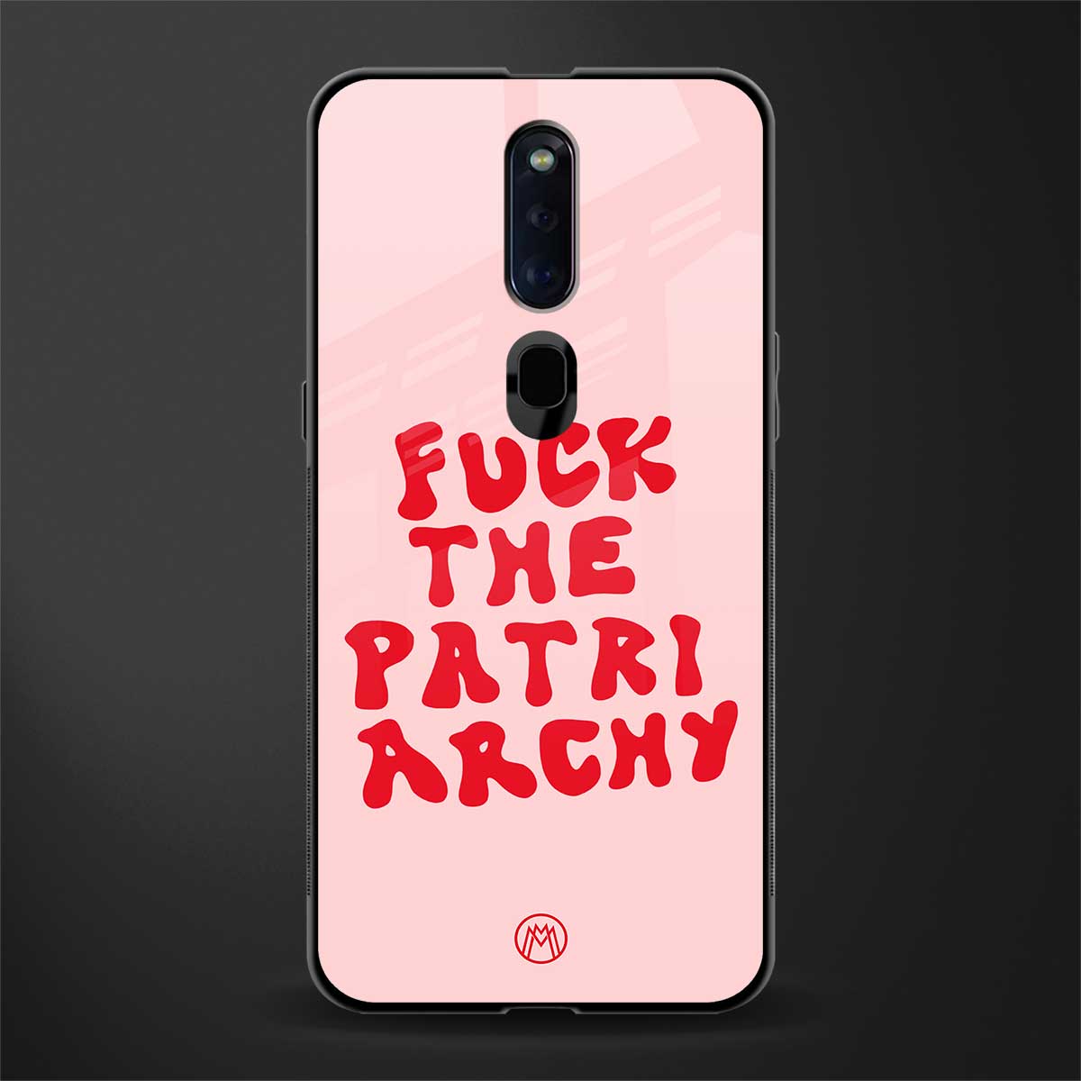 fuck the patriarchy glass case for oppo f11 pro image
