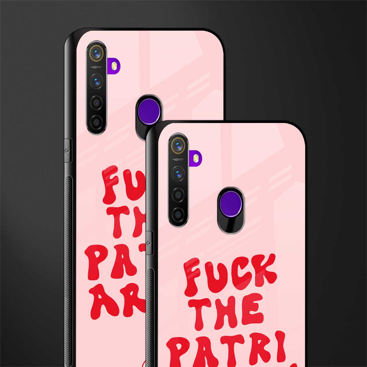 fuck the patriarchy glass case for realme 5s image-2