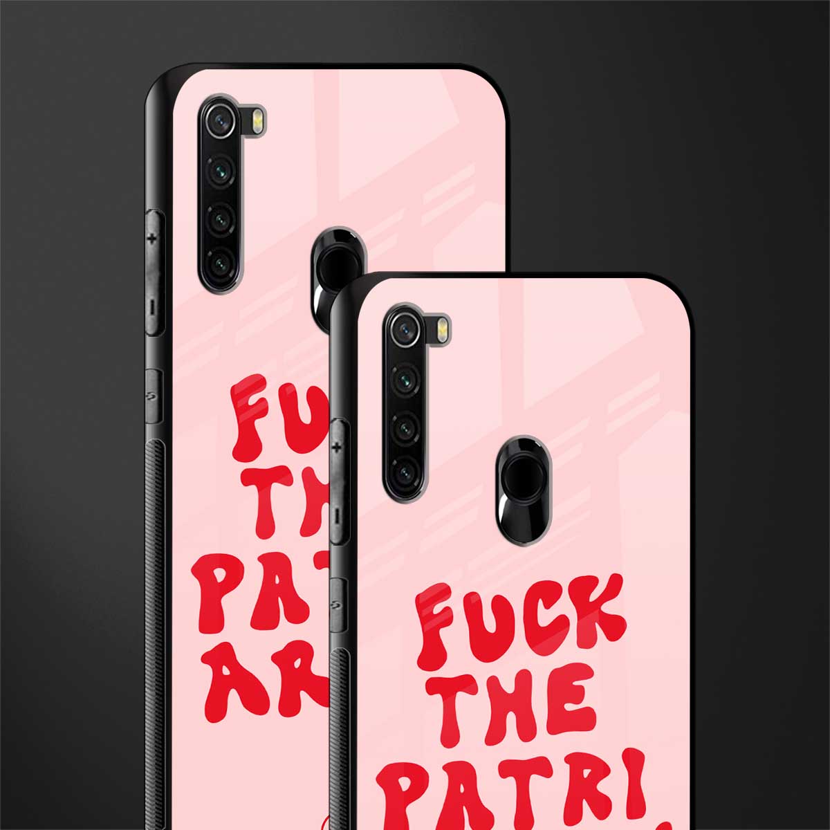 fuck the patriarchy glass case for redmi note 8 image-2