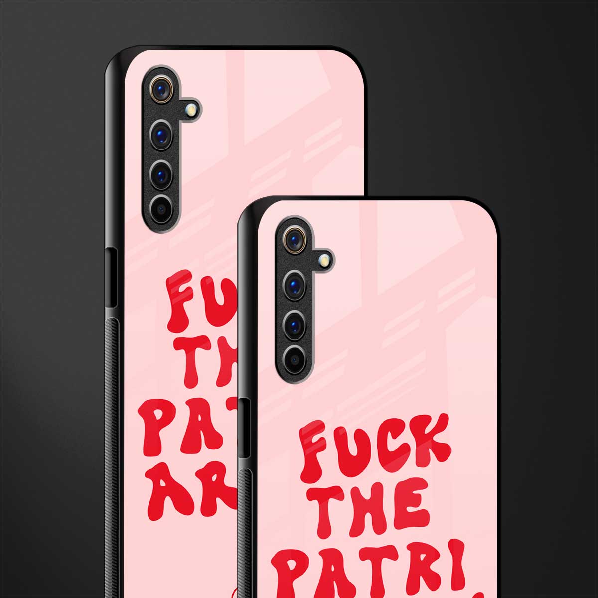 fuck the patriarchy glass case for realme 6i image-2