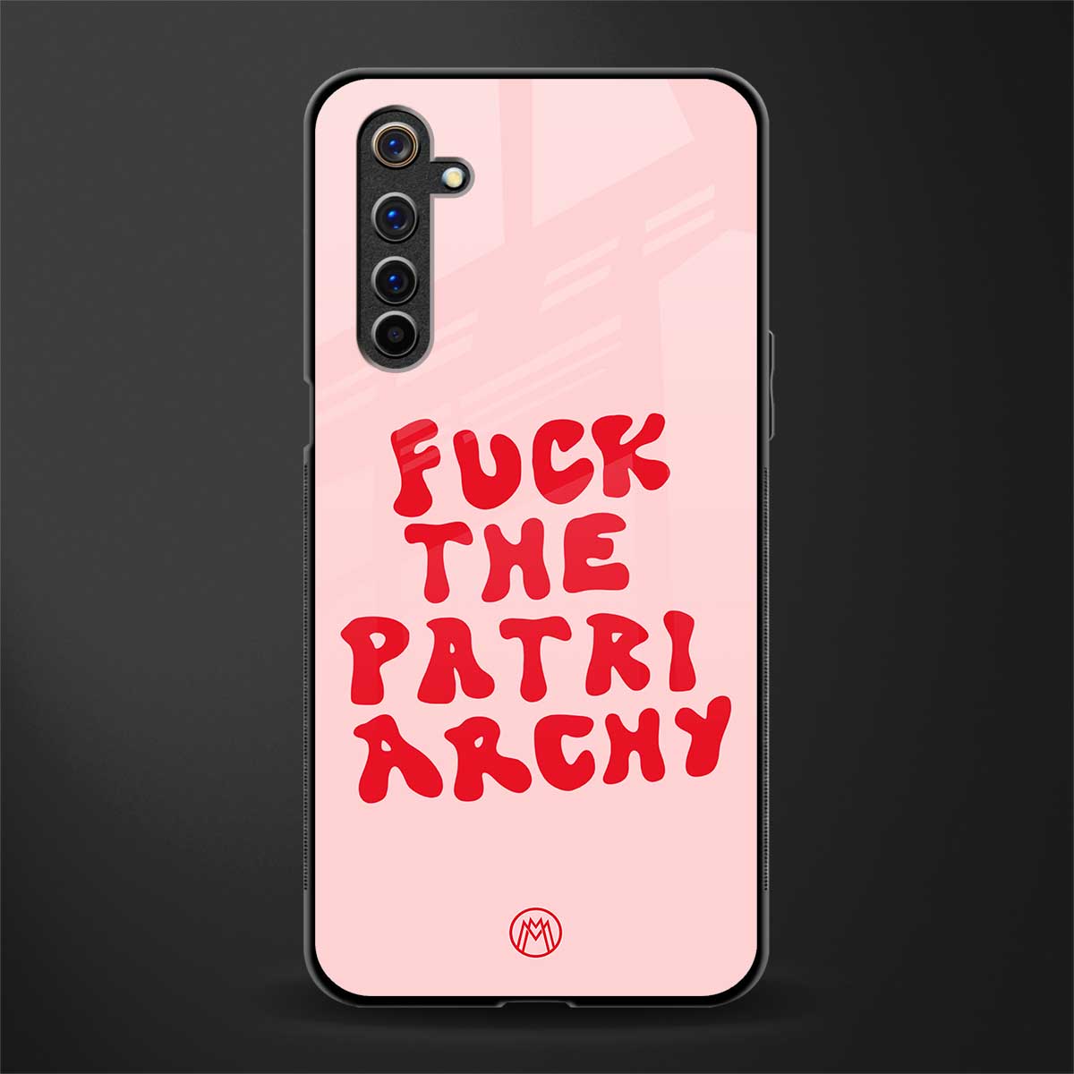 fuck the patriarchy glass case for realme 6i image