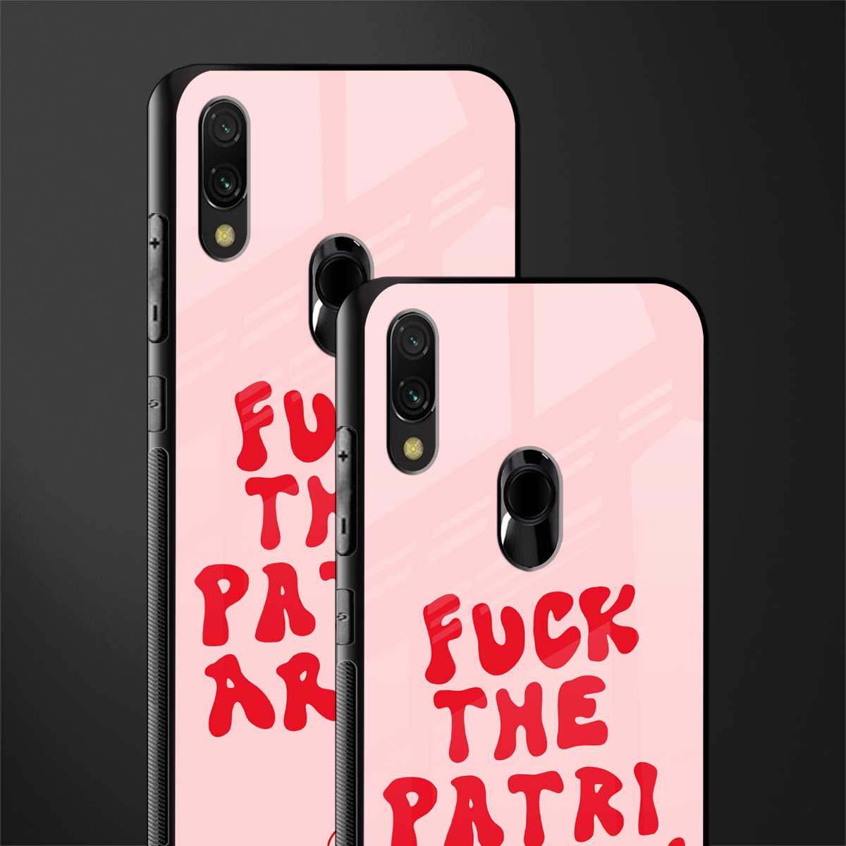 fuck the patriarchy glass case for redmi y3 image-2