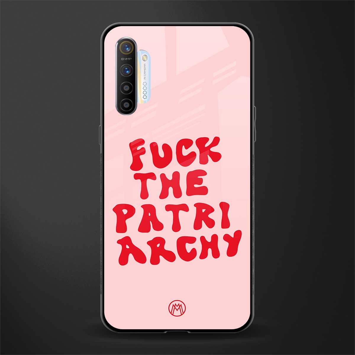 fuck the patriarchy glass case for realme x2 image