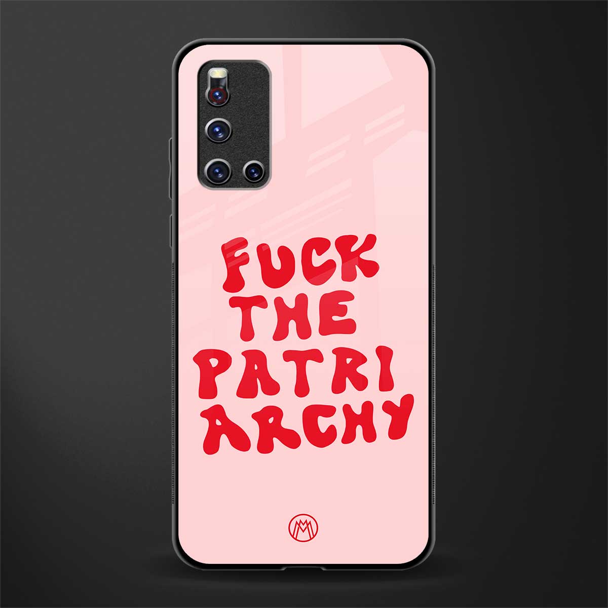 fuck the patriarchy glass case for vivo v19 image